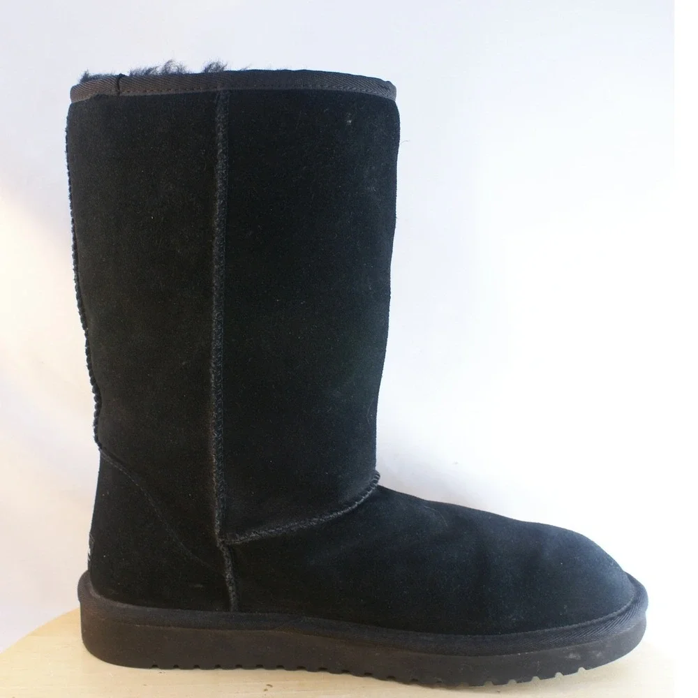 Koolaburra by UGG Victoria Black Suede Tall Winter Boots 1017089 Women 9